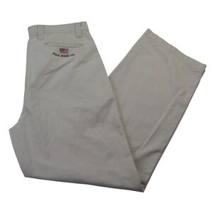 Polo Jeans Co Ralph Lauren Mens‎ Khaki Straight Leg Cotton Casual Pants 34x34